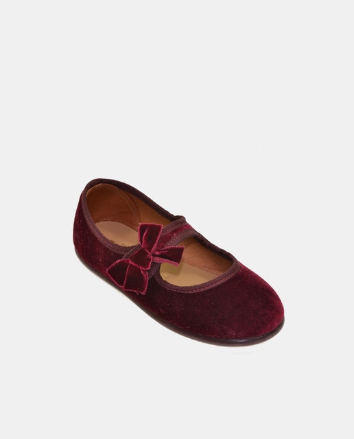 Imagem 0 de Sapatos de Presilha de Bebé com Detalhe de Laço e em Veludo