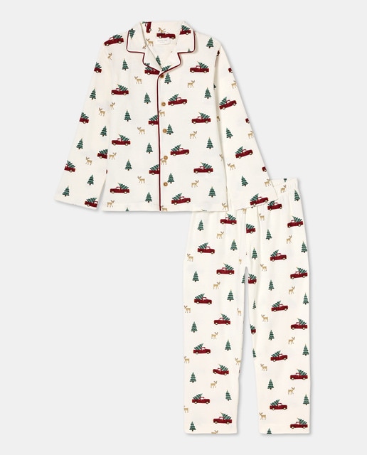 Imagem 0 de Pijama de Malha Abotoado com Fantasia de Carros