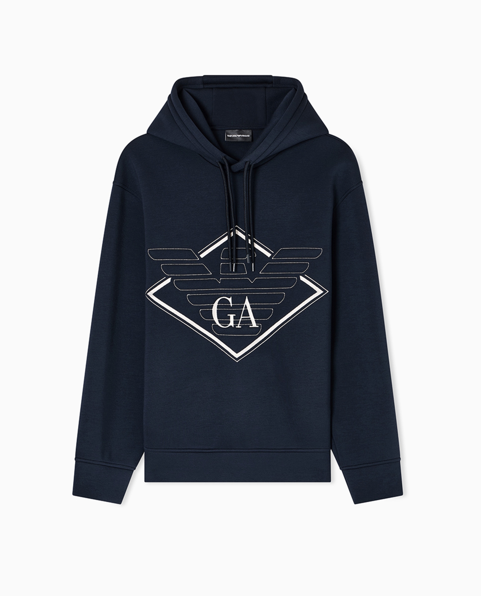 Sweatshirt com Capuz e Maxi Logótipo Azul-marinho-4