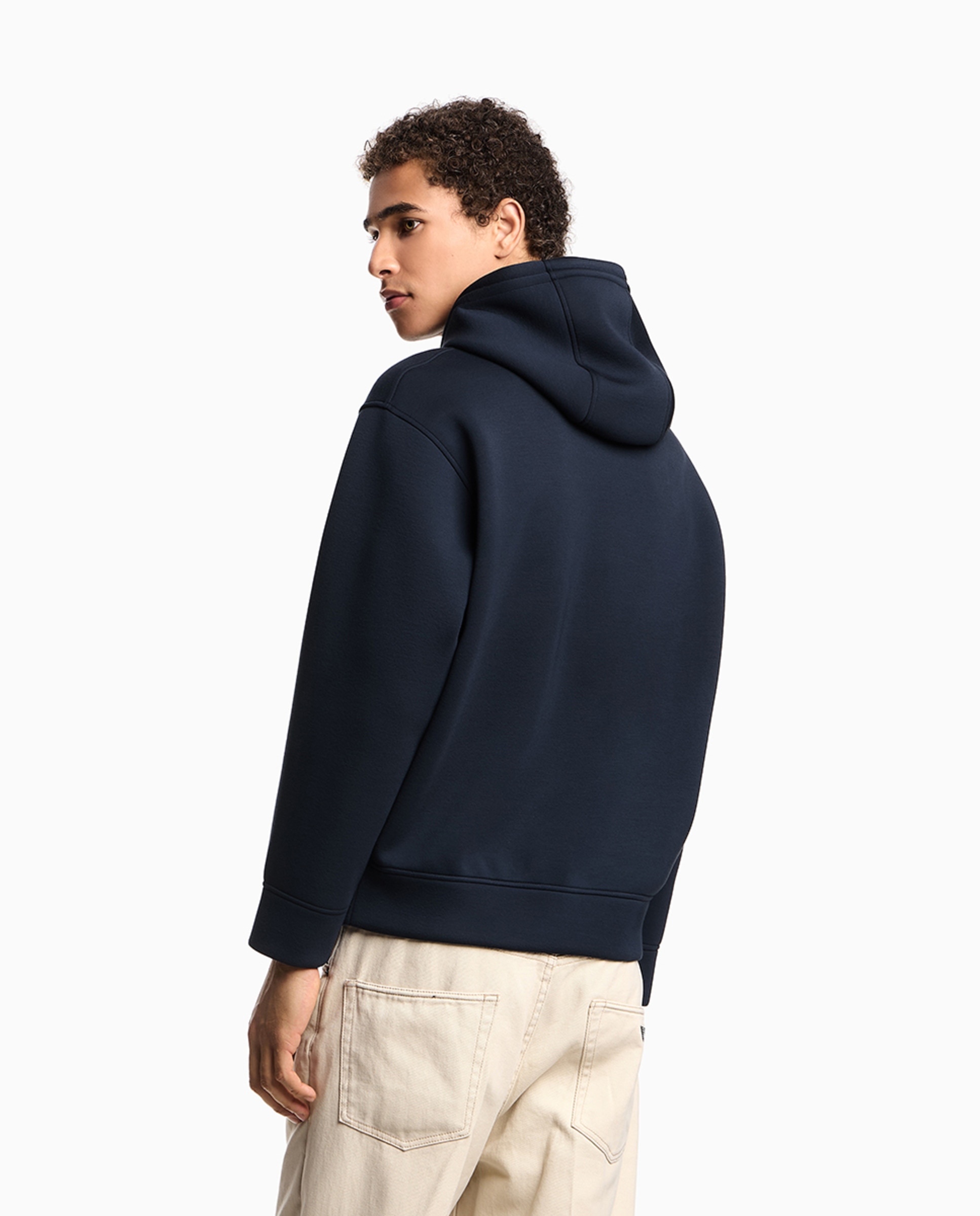 Sweatshirt com Capuz e Maxi Logótipo Azul-marinho-2