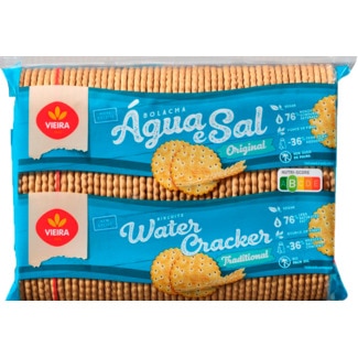 Bolachas de Água e Sal Pack 3 embalagem 375 g - Vieira