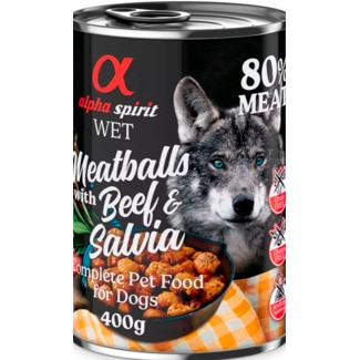 Alimentação Húmida para Cão Bife lata 400 g - Alpha Spirit