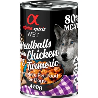 Alimentação Húmida para Cão Galinha lata 400 g - Alpha Spirit