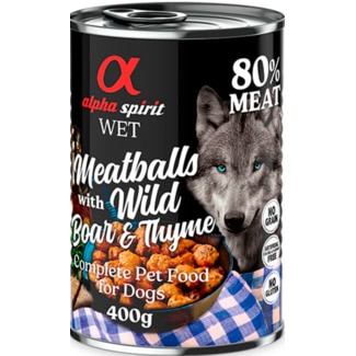 Alimentação Húmida para Cão Javali lata 400 g - Alpha Spirit