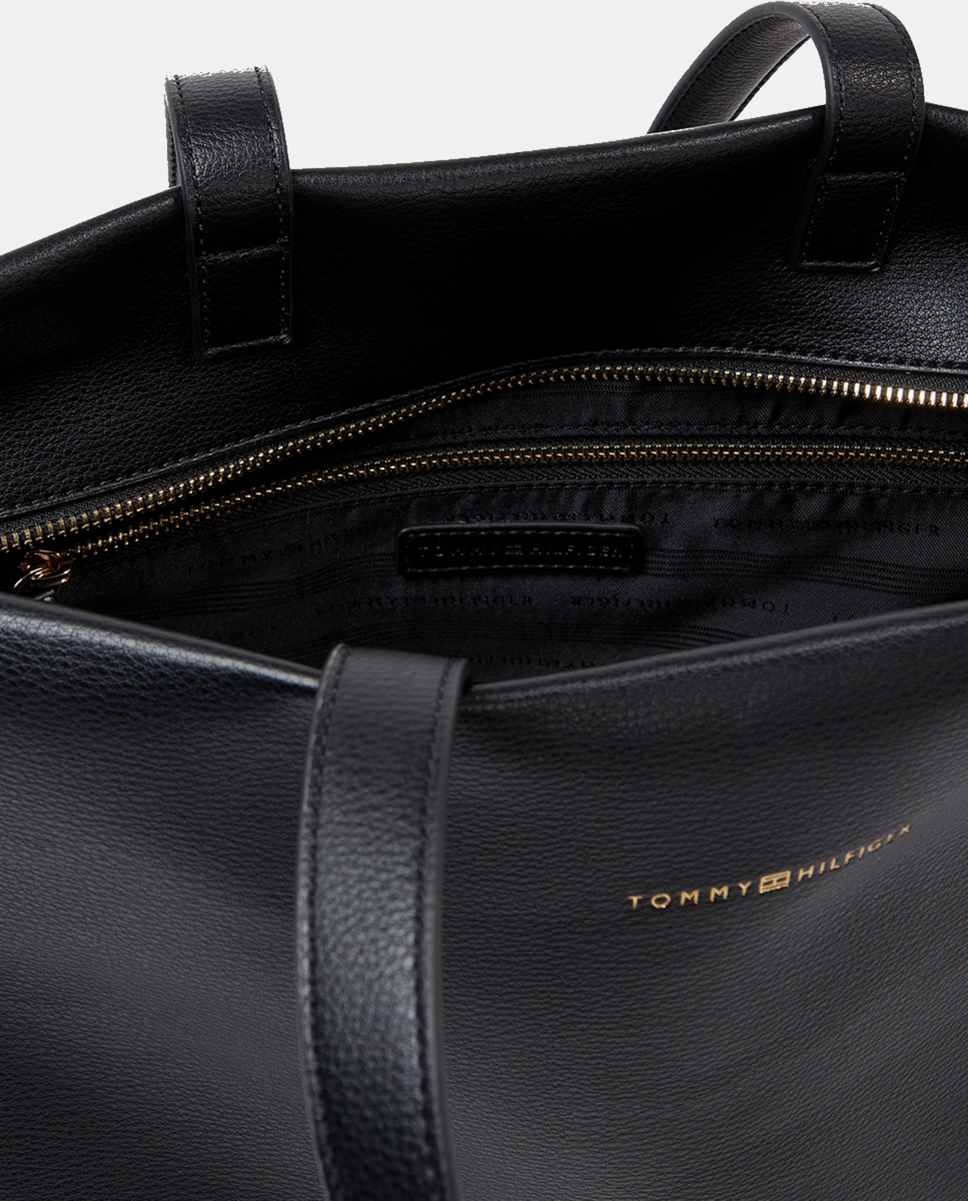 Mala Tipo Tote com Assinatura - Preto Preto-5