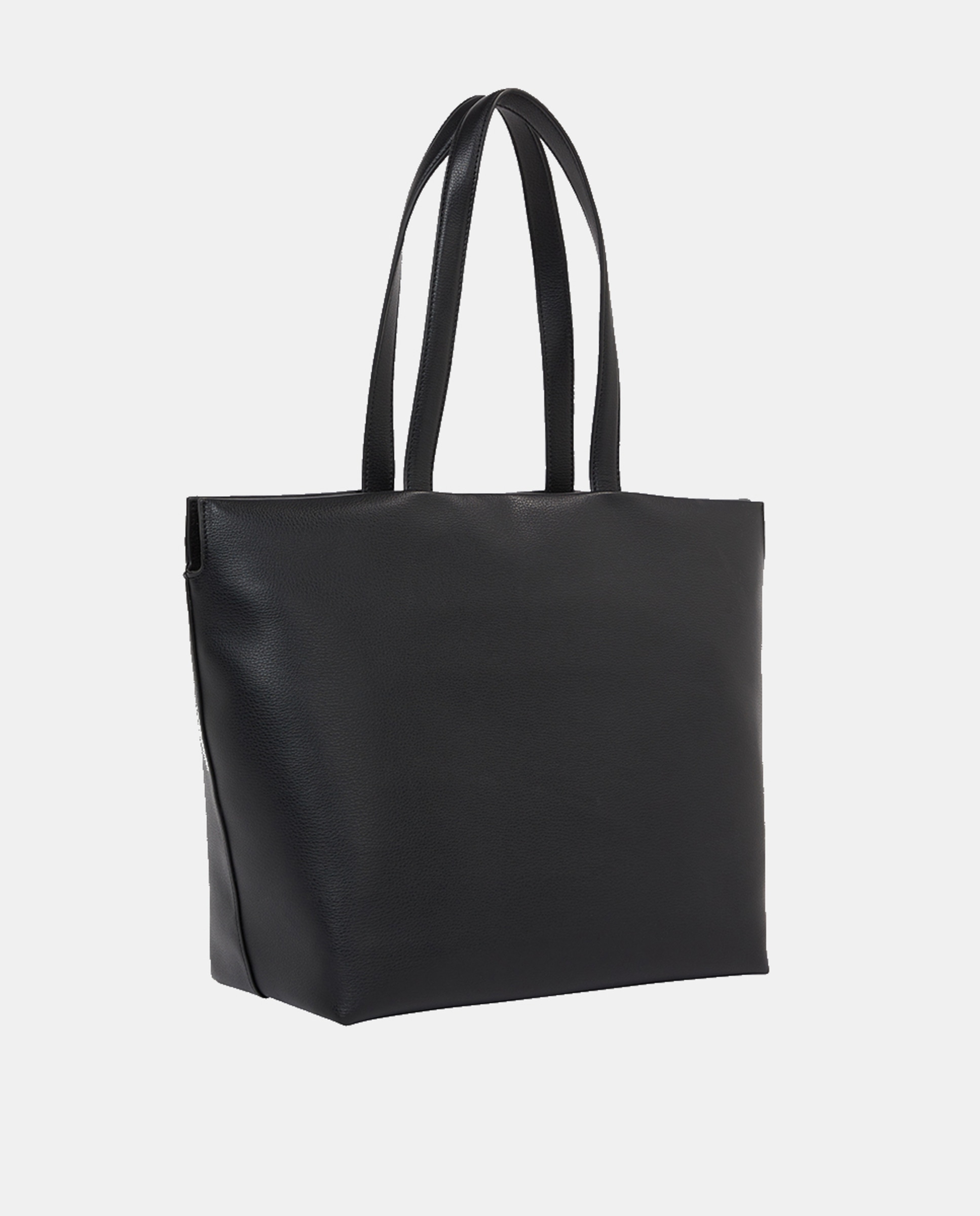 Mala Tipo Tote com Assinatura - Preto Preto-2