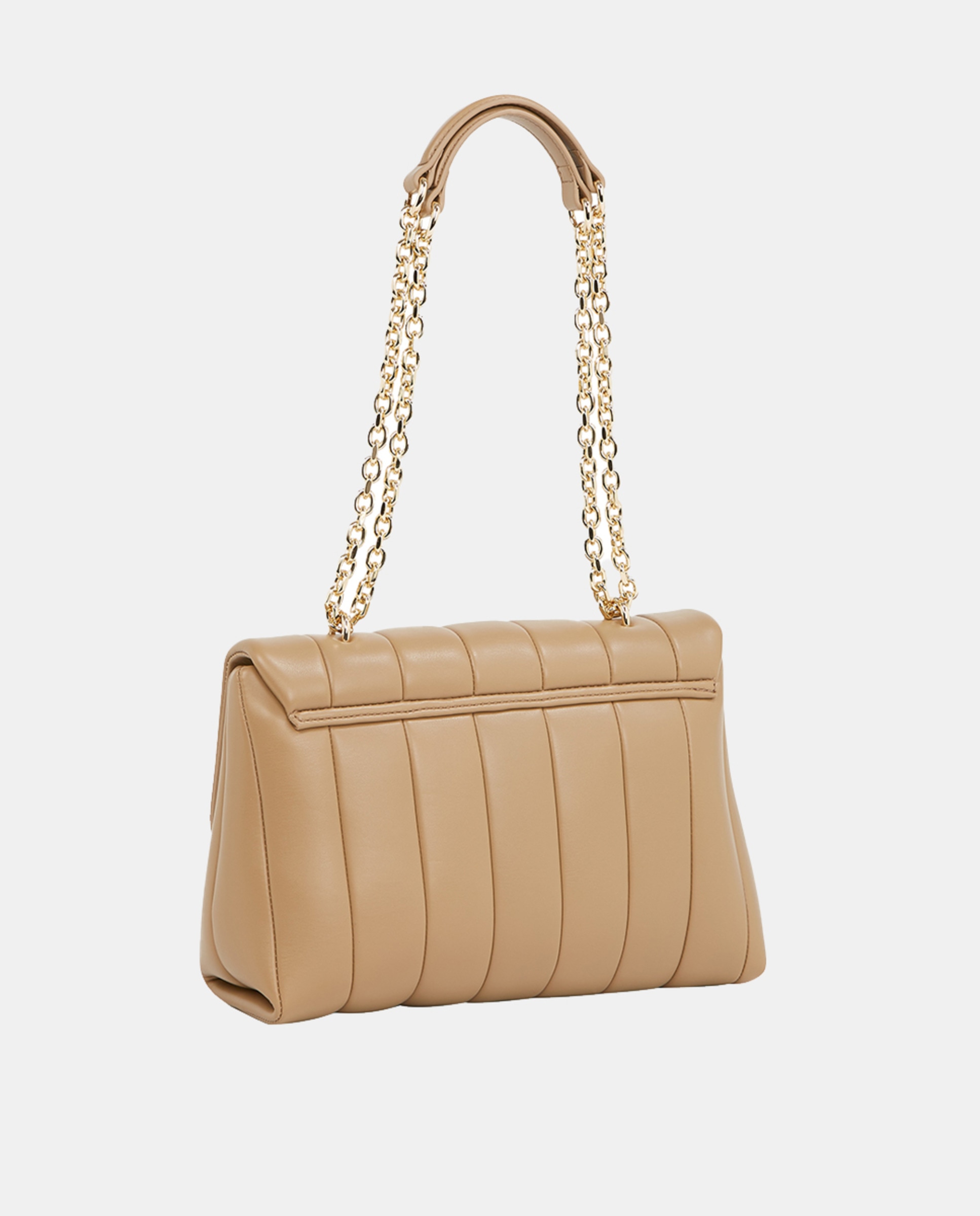 Mala de Ombro com Efeito Acolchoado - Camel Camel-3
