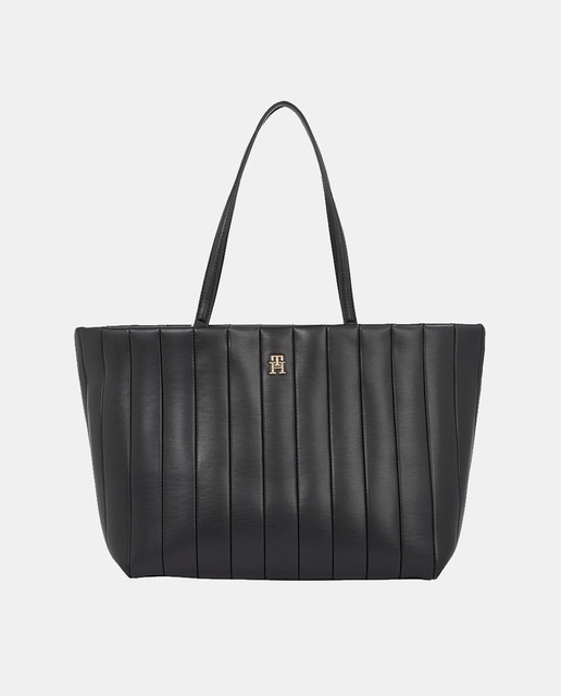 Imagem 0 de Mala Tipo Tote com Efeito Acolchoado - Preto