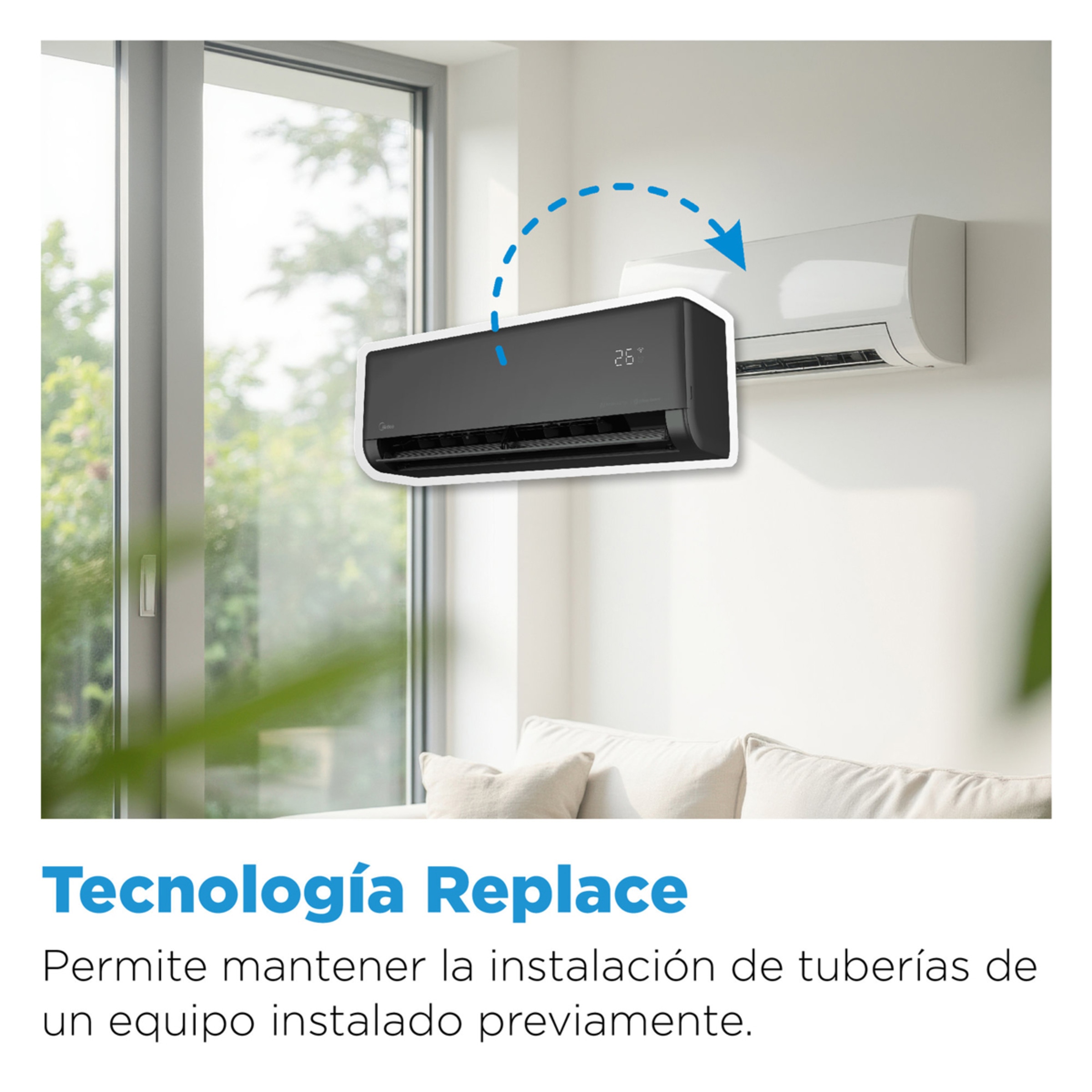 Aire acondicionado Split 1x1 Midea Inverter 2.270 Frig/h y 2.520 Kcal/h - LITE 26(09)N8-2 Blanco-18