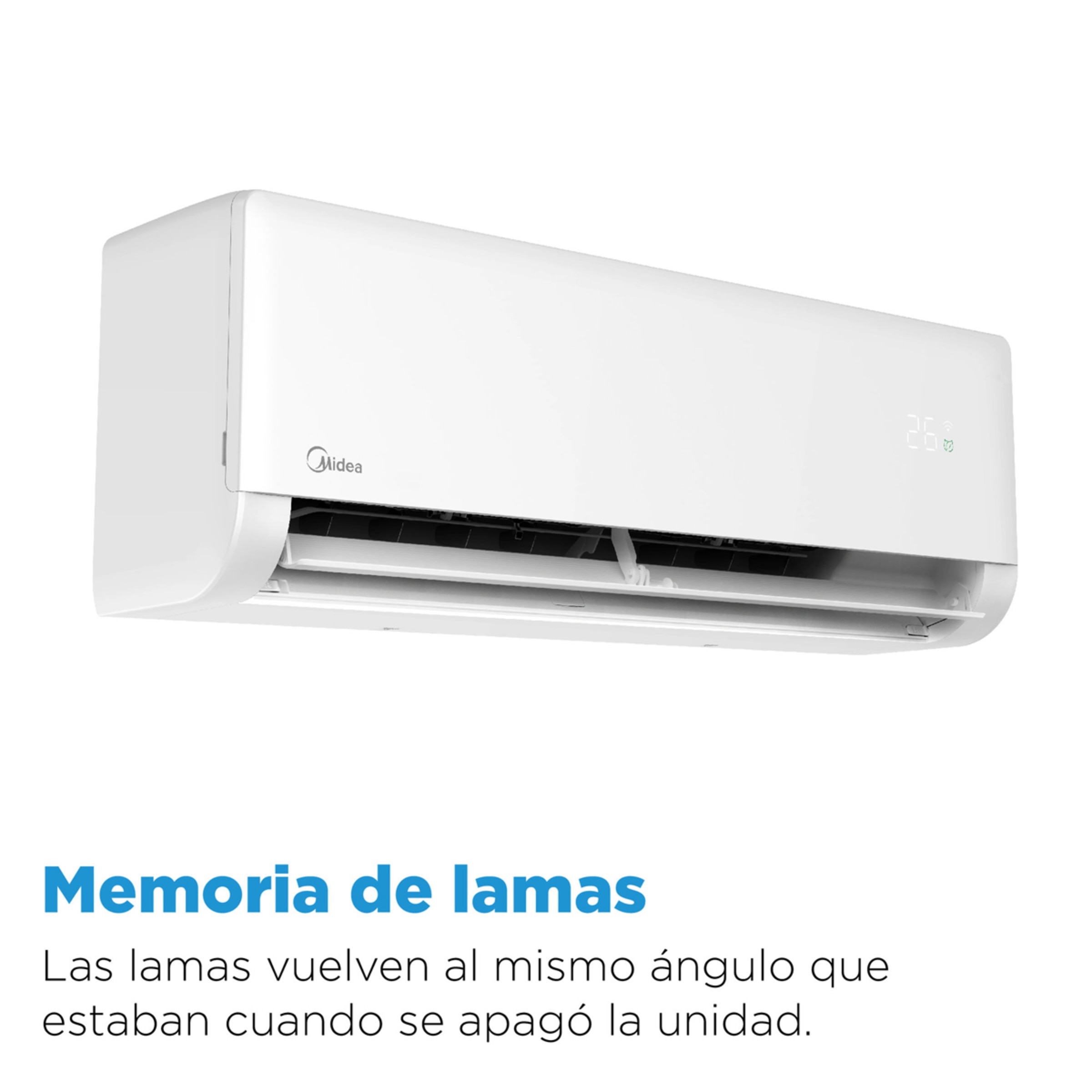 Aire acondicionado Split 1x1 Midea Inverter 2.270 Frig/h y 2.520 Kcal/h - LITE 26(09)N8-2 Blanco-13