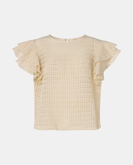 Imagen 0 de Camiseta de mujer, manga corta, crochet