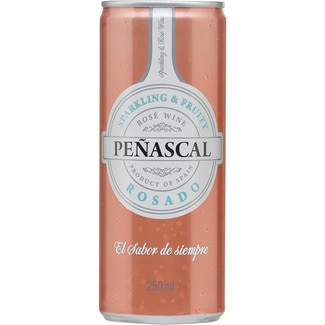 vino rosado de aguja natural lata 25 cl - Peñascal