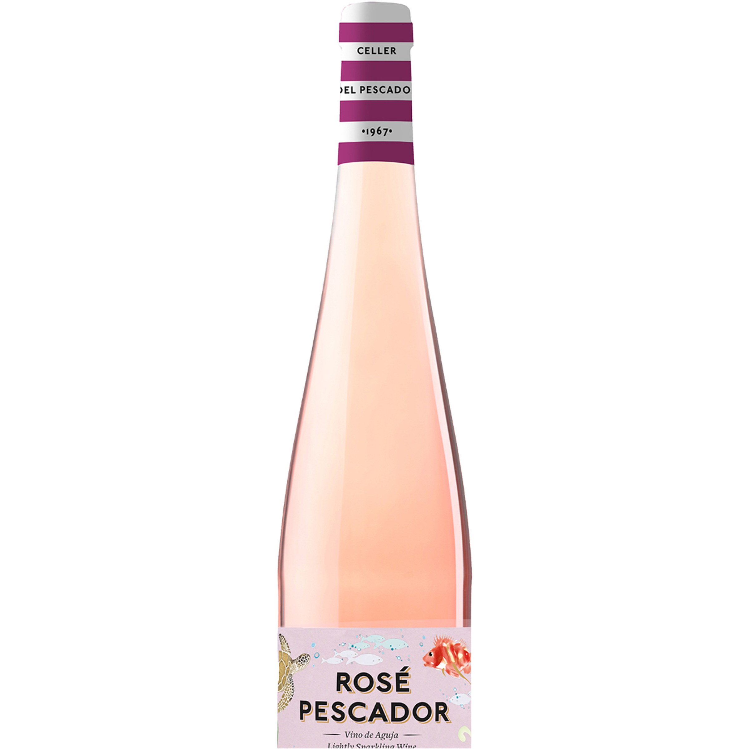 vino rosado de aguja de fermentación natural botella 75 cl