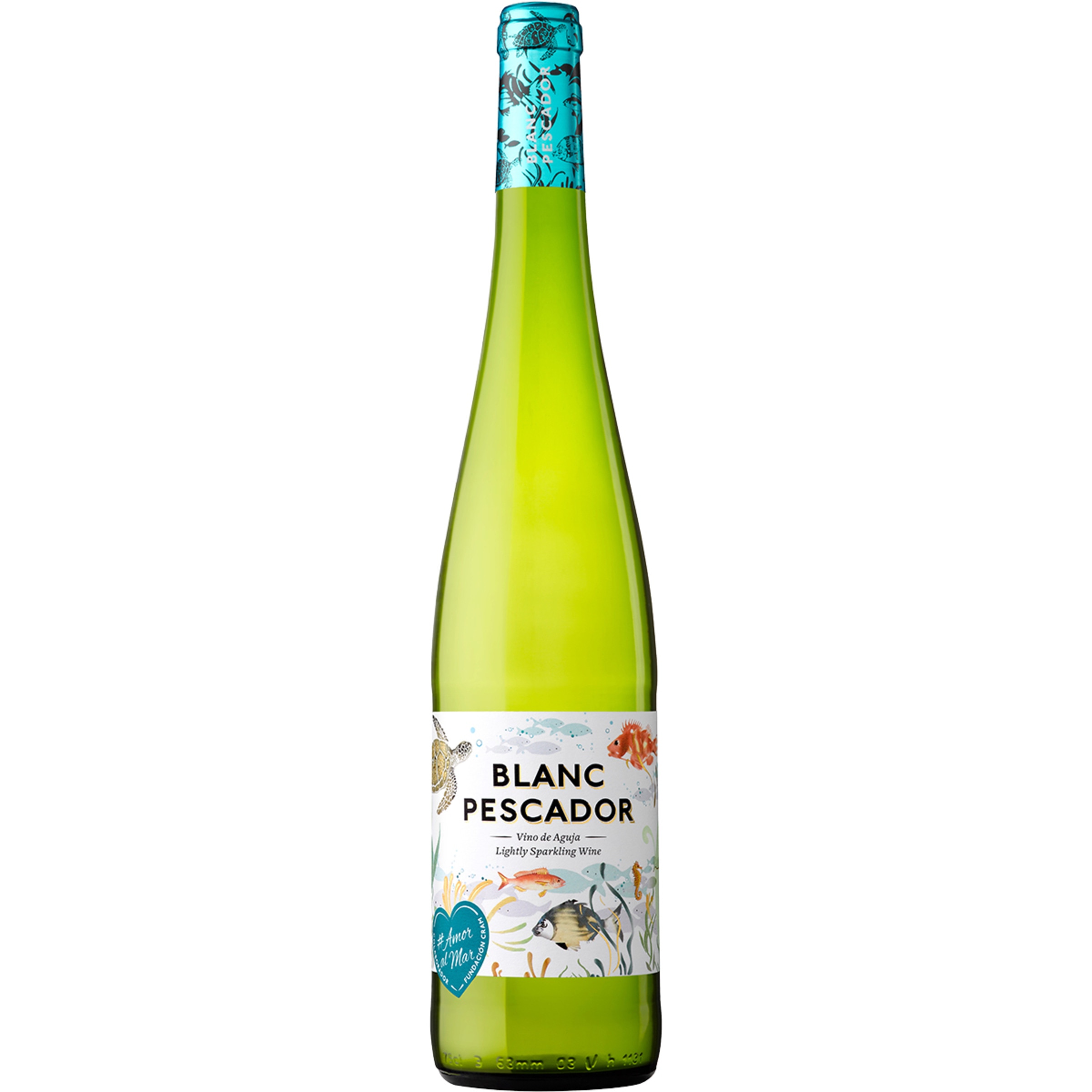 vino blanco de aguja de fermentación natural DO Cataluña botella 75 cl