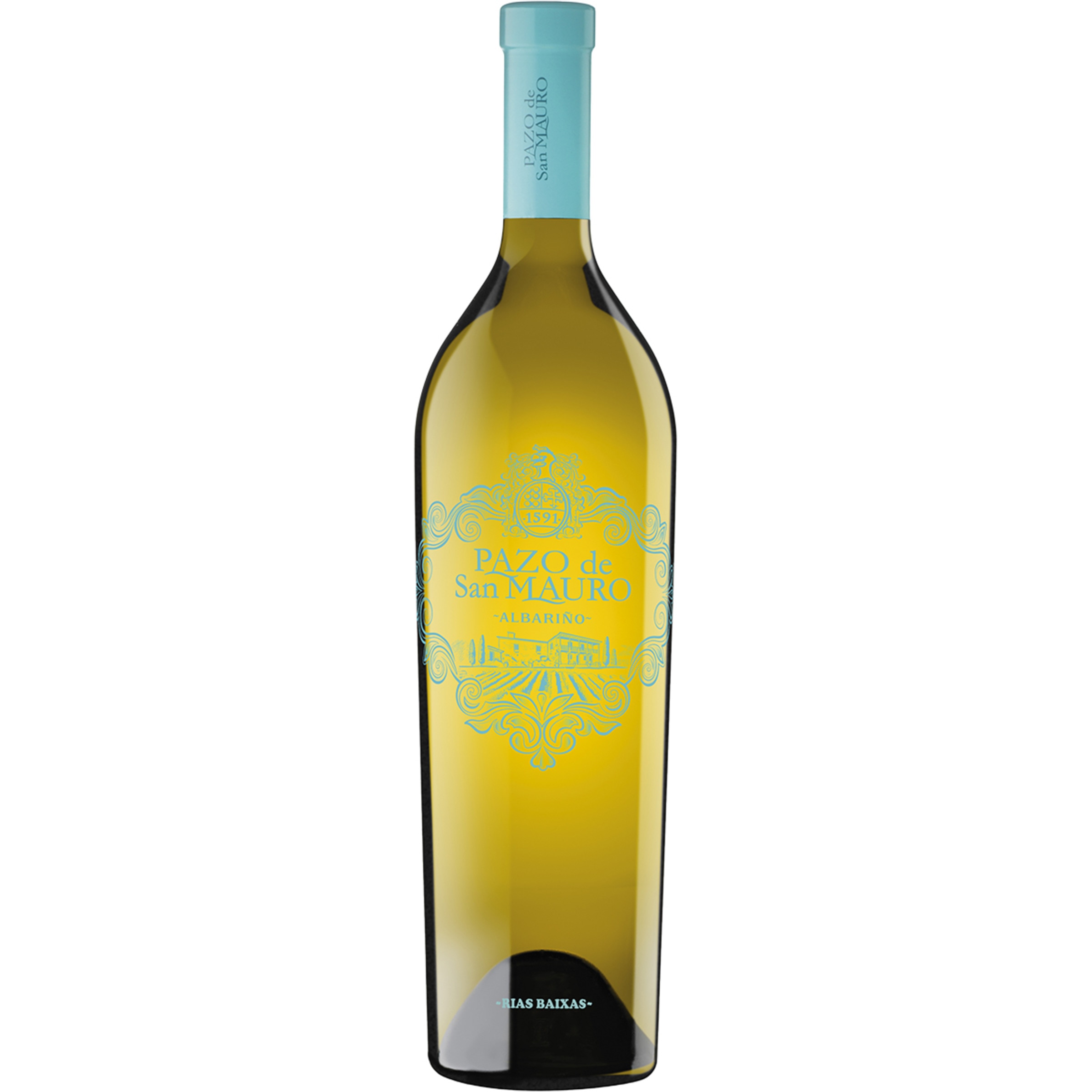 vino blanco albariño DO Rías Baixas botella 75 cl