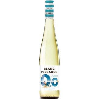 0,0 vino blanco con aguja sin alcohol la esencia del Mediterráneo botella 75 cl - Blanc Pescador