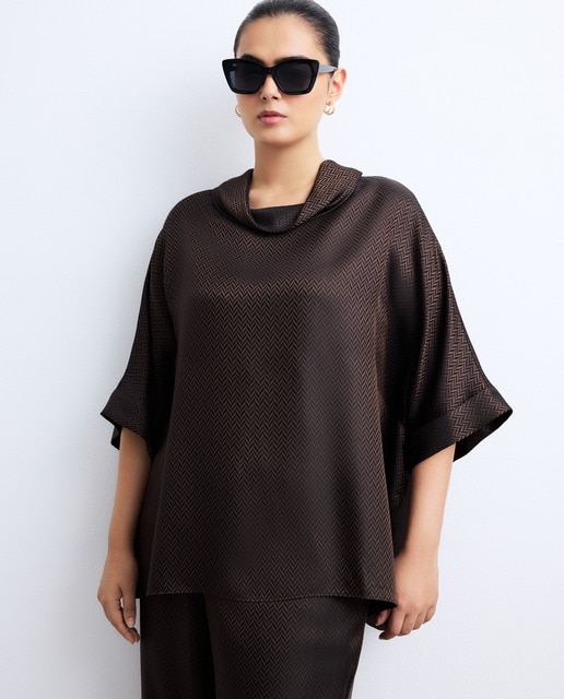 Imagem 0 de Blusa de Manga 3/4 Lisa