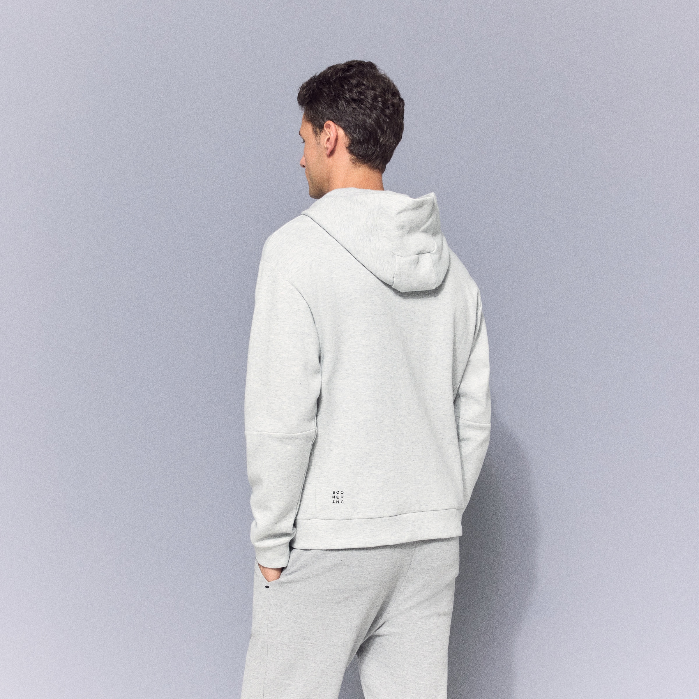 Sweatshirt Aberta com Capuz Sportcasual de Homem Preto-3