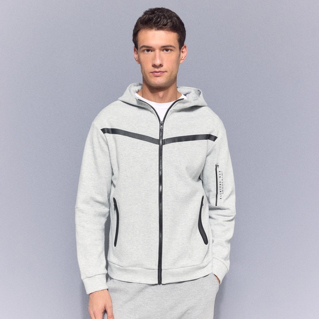 Imagen 0 de Sudadera abierta con capucha de sportcasual para hombre