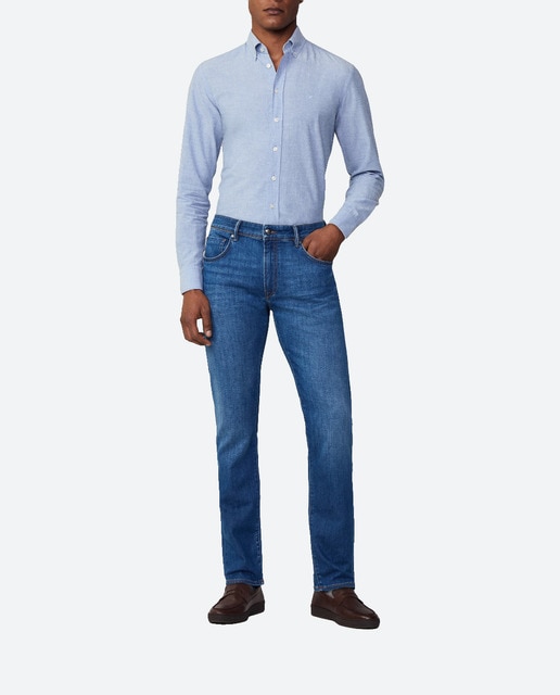 Imagen 0 de Vaquero de hombre slim fit de efecto desgastado