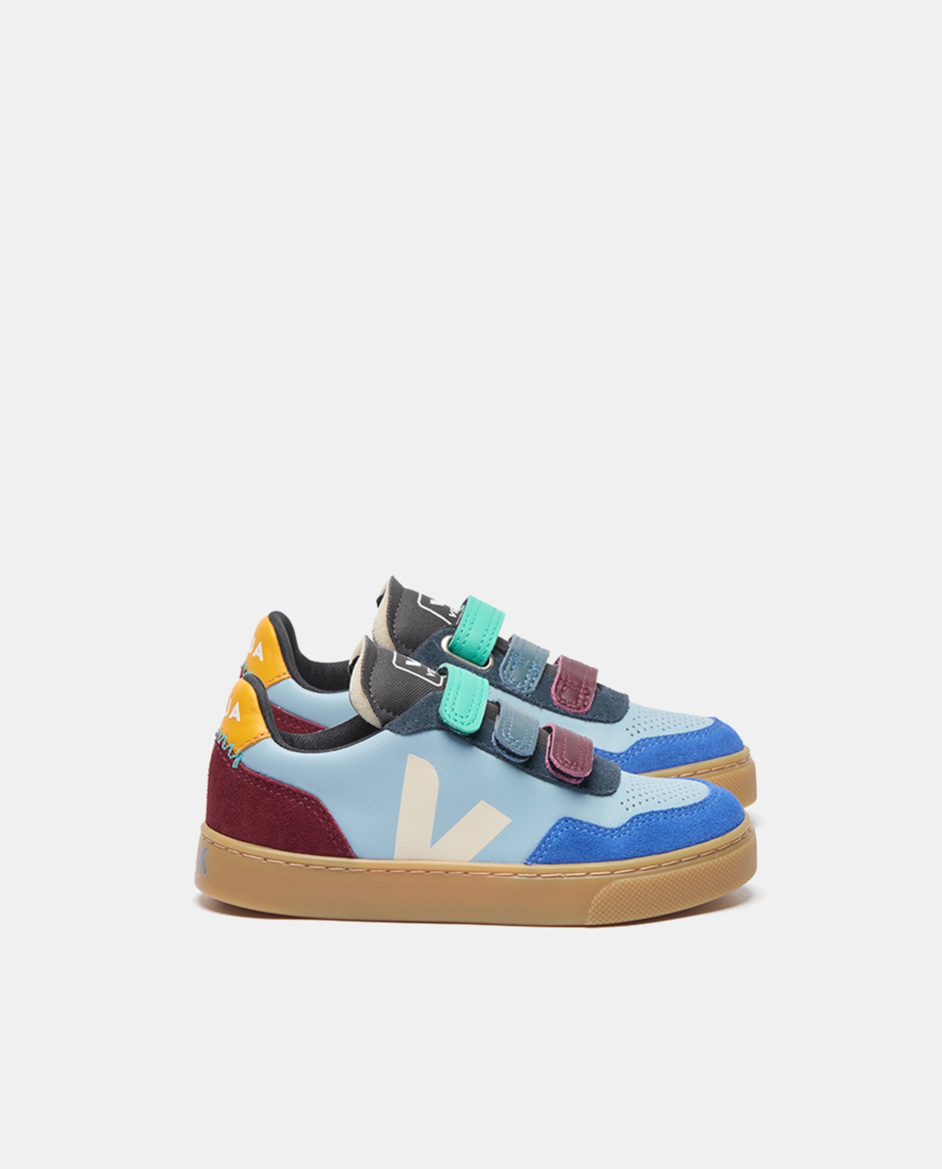 Sapatilhas em Couro, Colaboração com a Milk, Modelo V-90 Azul Céu-1