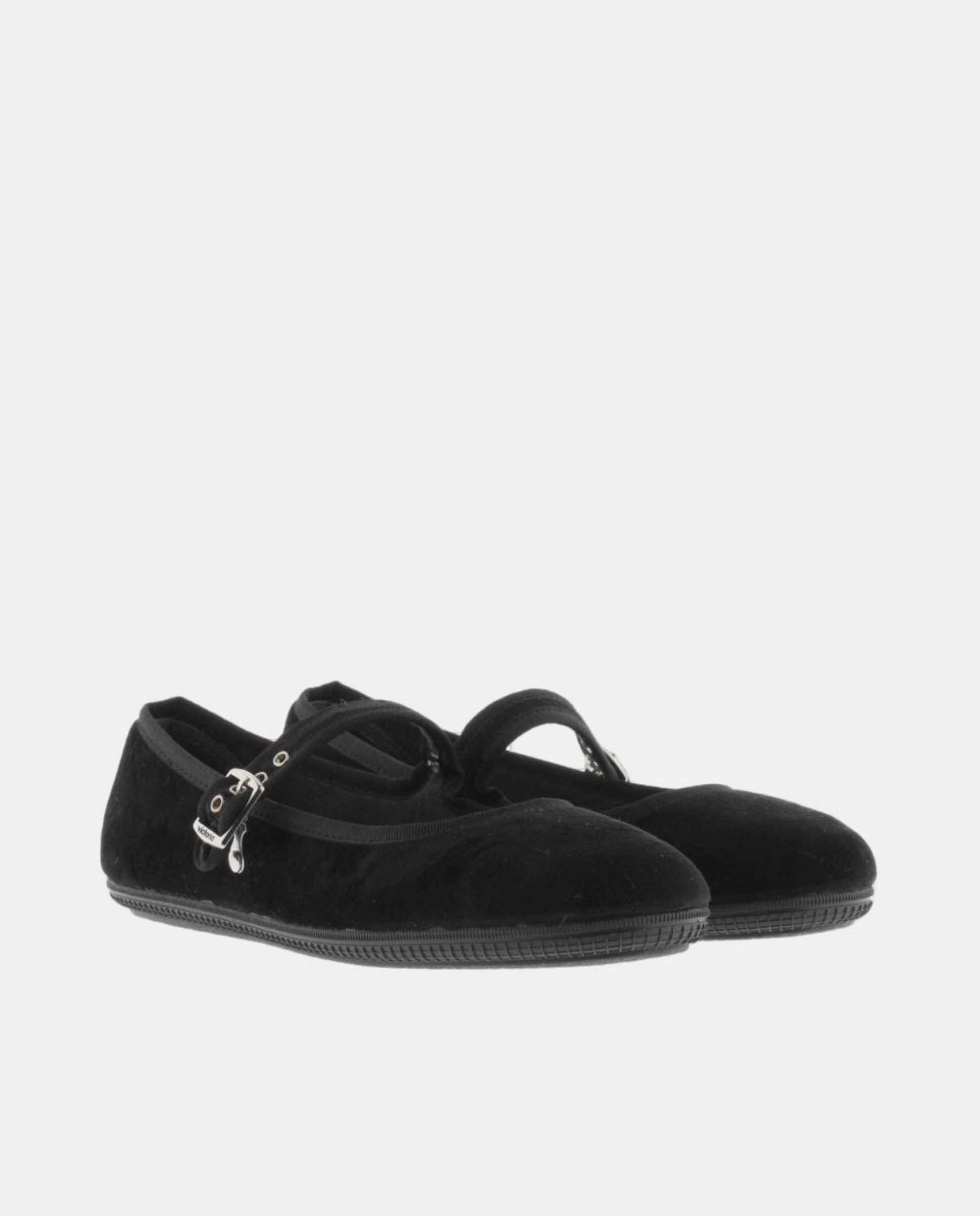 Sapatos de presilha pretos com fecho de fivela Preto-5