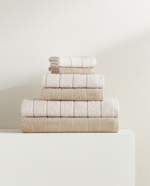 Imagen 0 de Juego de 6 toallas algodón 450 gr/m2 Nora Basics El Corte Inglés