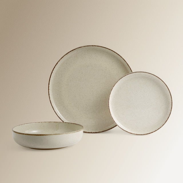 Imagen 0 de Vajilla 12 piezas Coimbra Beige El Corte Inglés