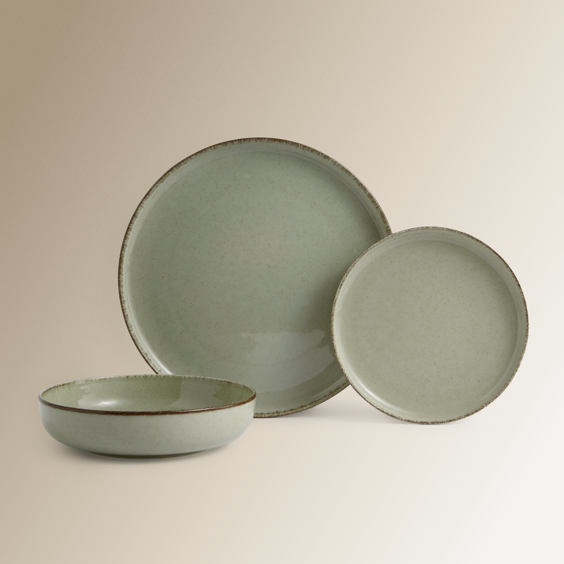 Serviço de Mesa de 12 Peças Coimbra - Verde Verde Água-1