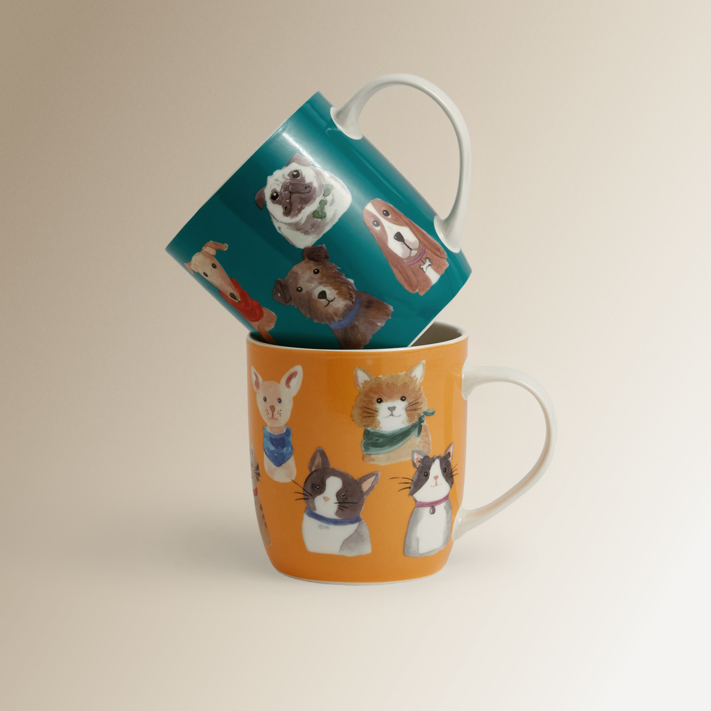 Taza mug gato Doggy El Corte Inglés Amarillo-4