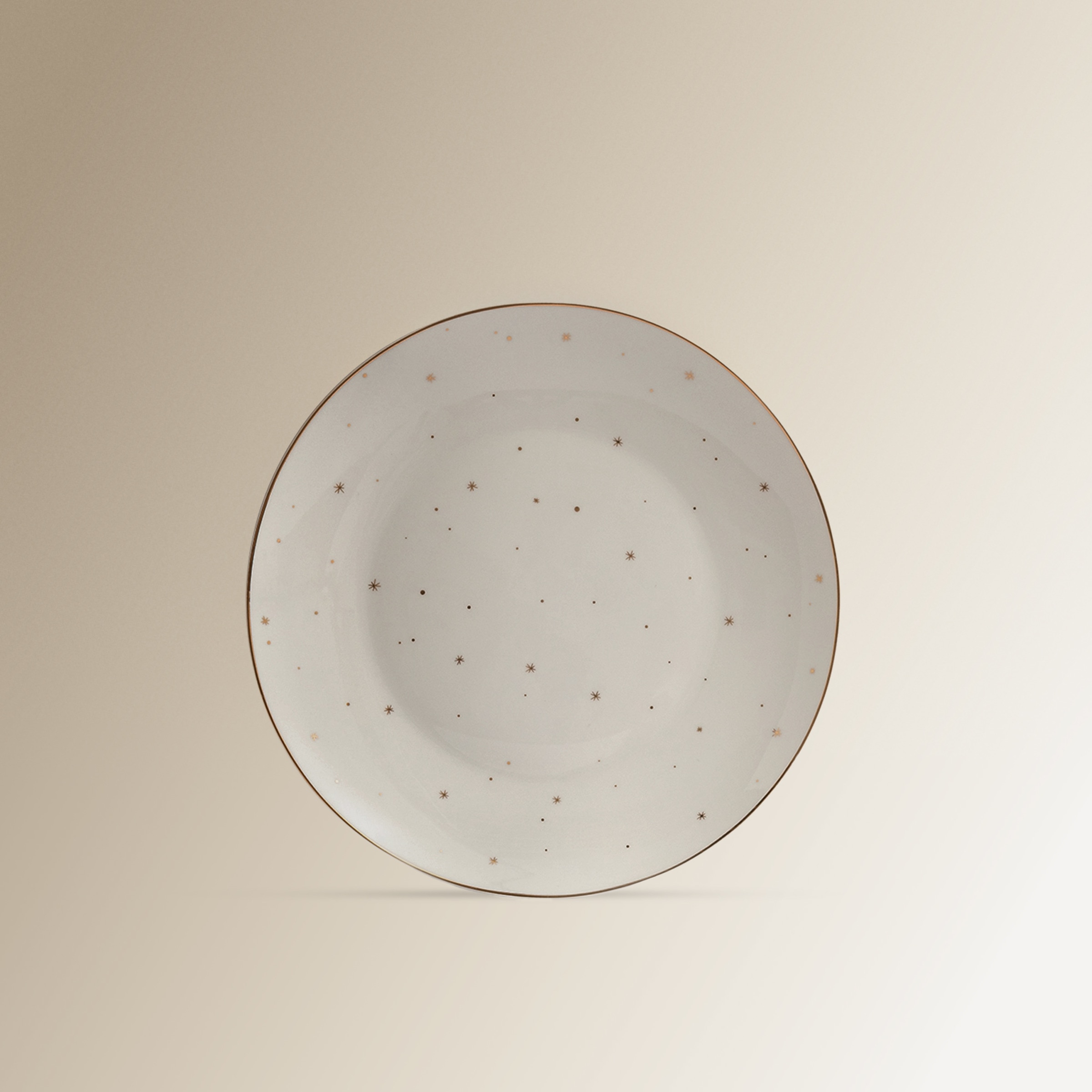 Prato de Sobremesa Estrelas Branco-1