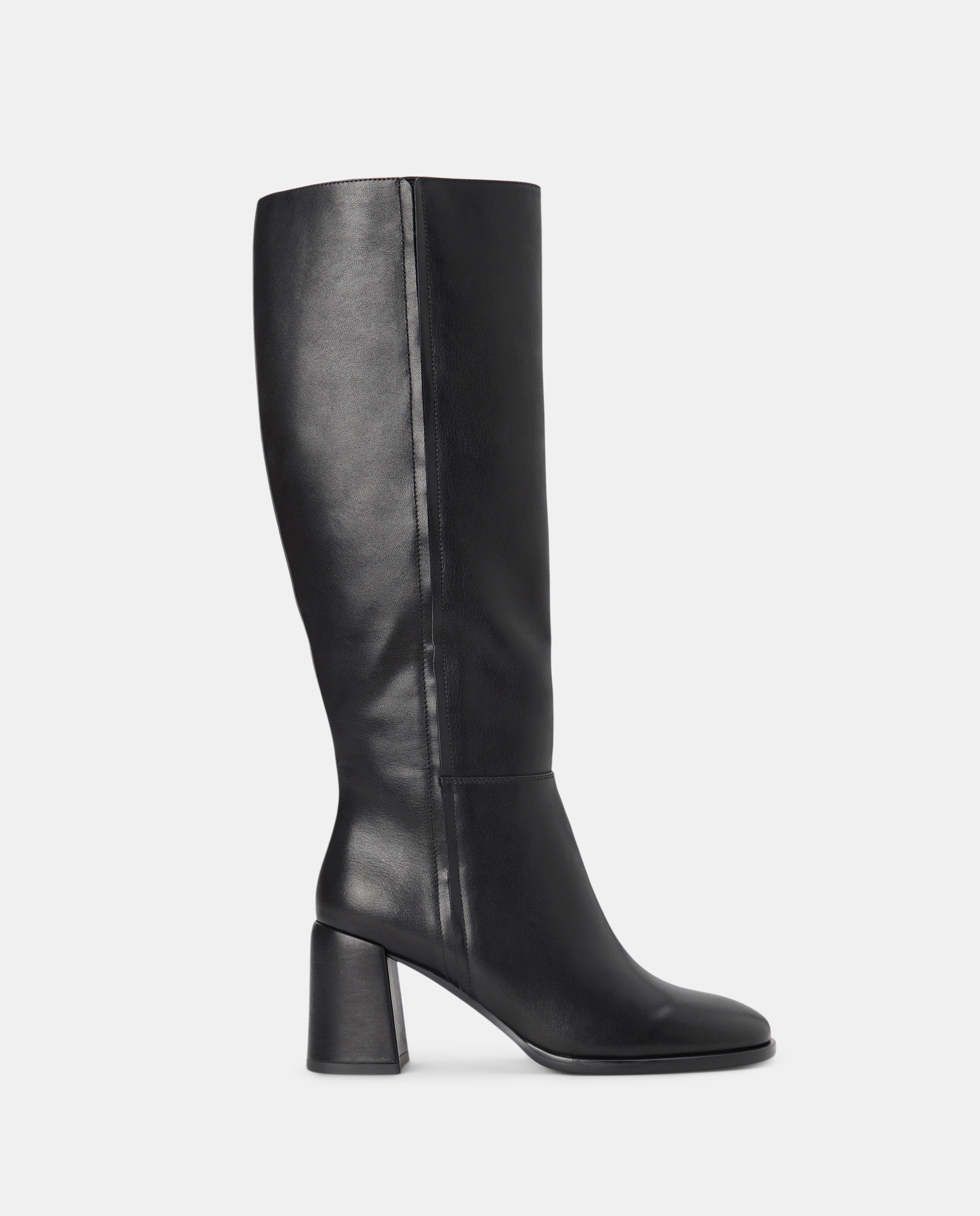 Botas de Salto Básicas com Sola de Borracha Preto-1