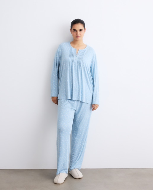 Imagem 0 de Pijama com Detalhes de Botões no Decote