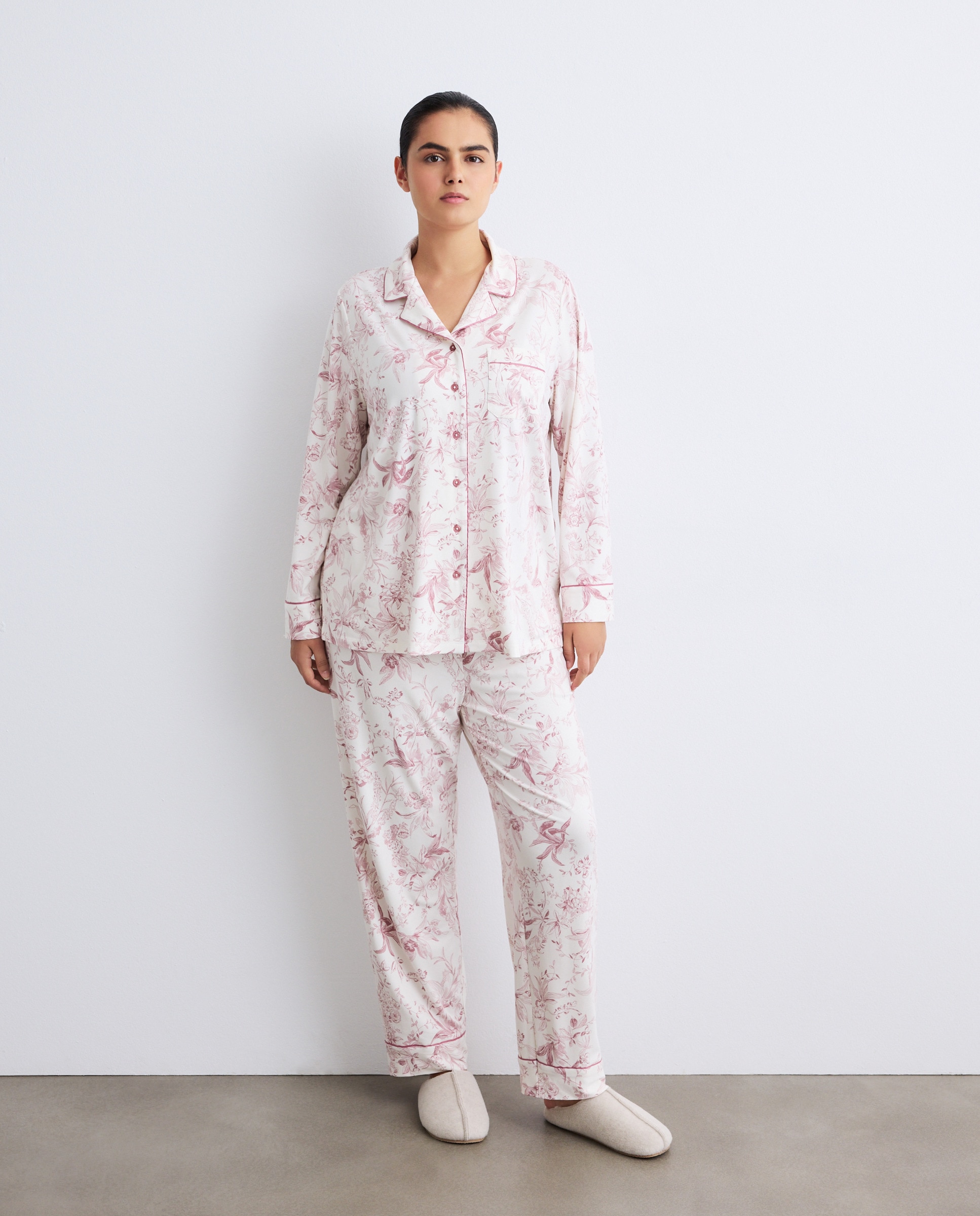 Pijama Camiseiro Rosa-1