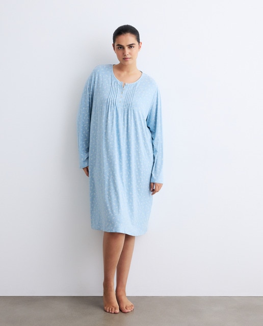 Imagem 0 de Camisa de Dormir com Detalhes no Decote