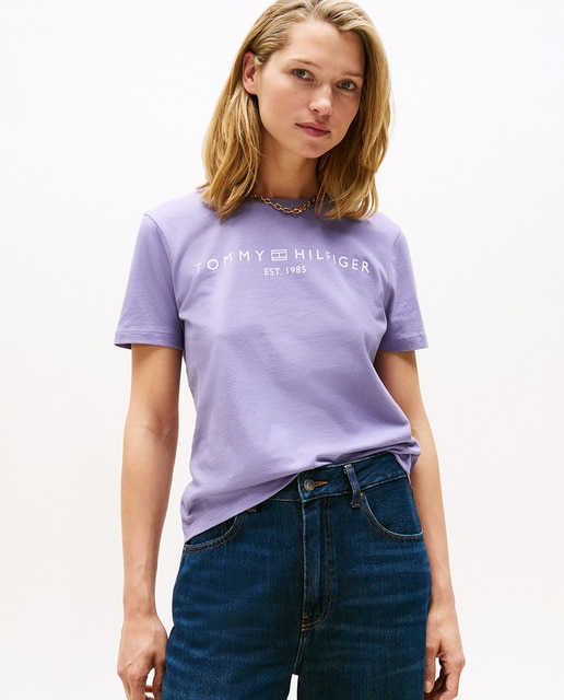 Imagem 0 de T-shirt com Logótipo à Frente e Decote Redondo