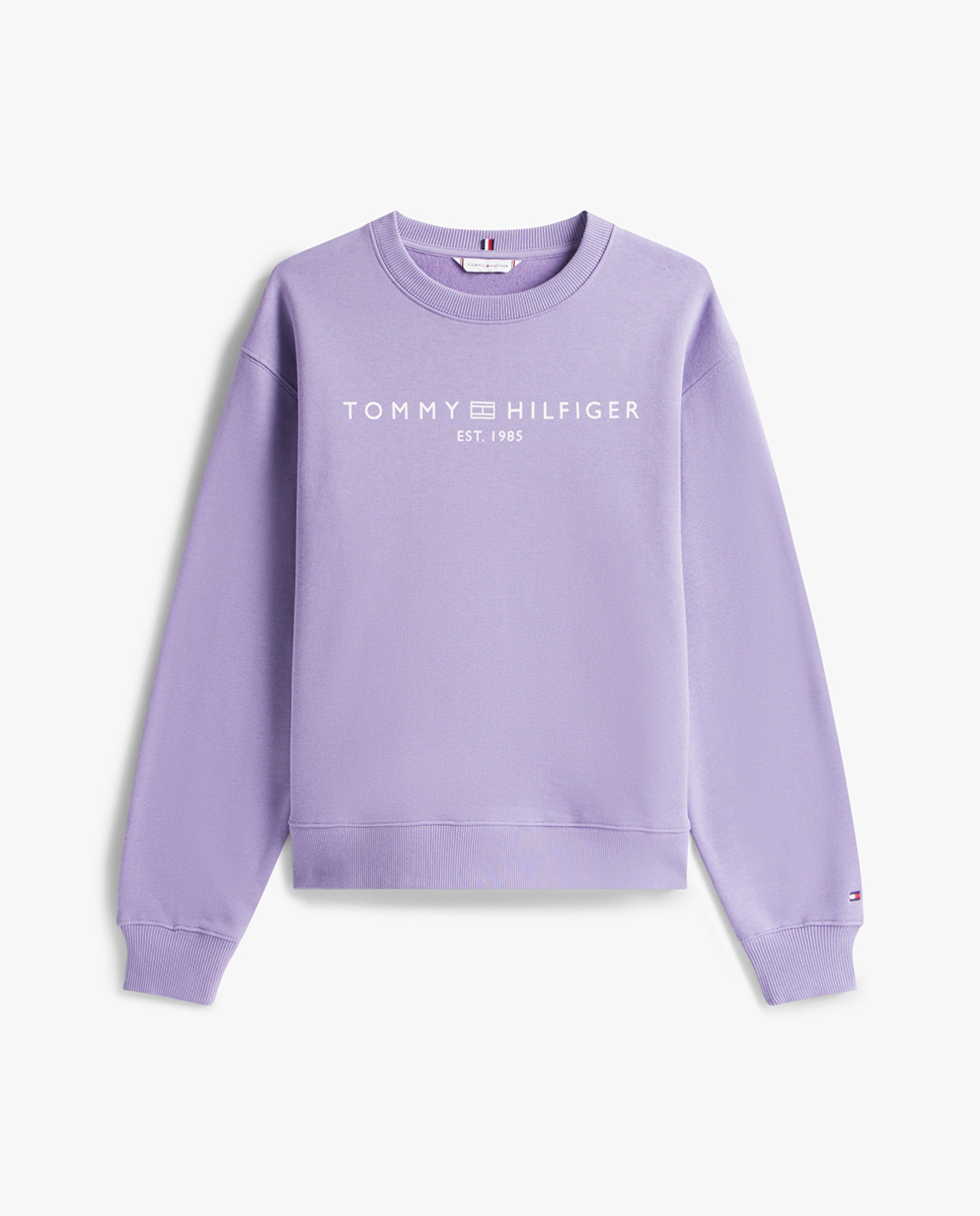 Sweatshirt de Decote Redondo com Logótipo à Frente Lilás-4