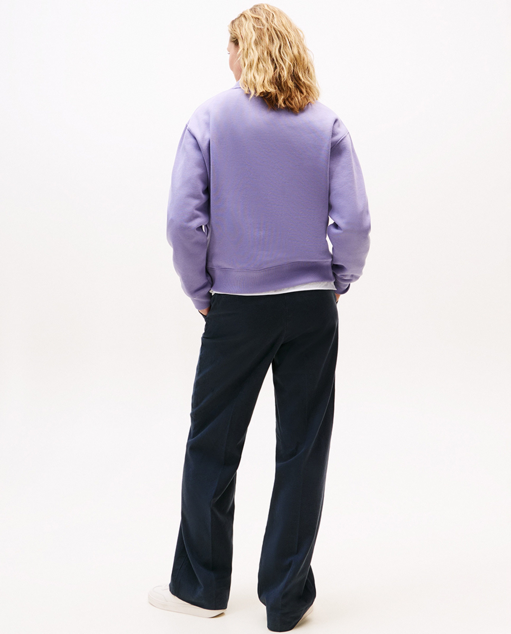 Sweatshirt de Decote Redondo com Logótipo à Frente Lilás-2