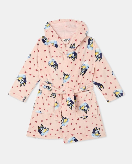 Imagem 0 de Robe Bluey com Estampado de Fantasia de Corações