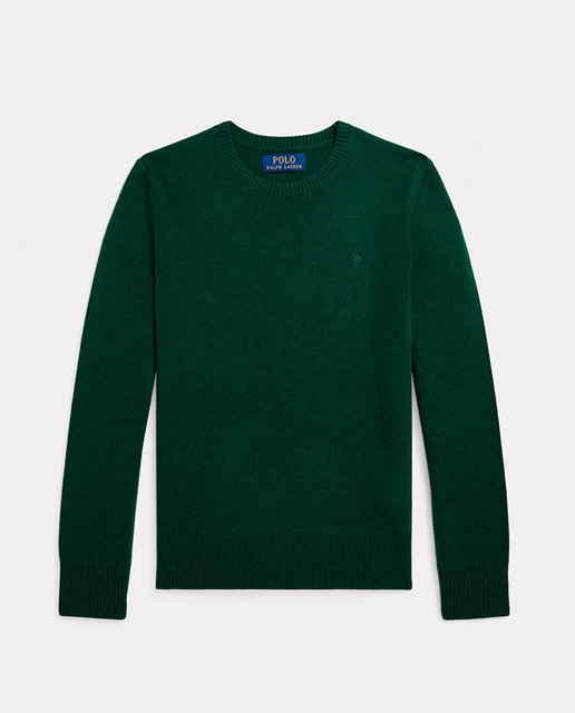 Imagen 0 de Jersey de niño de lana en verde oscuro