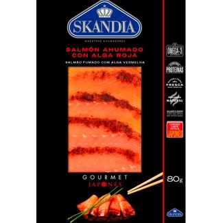 Salmão Fumado com Alga Nori Gourmet Japonés embalagem 80 g - Skandia