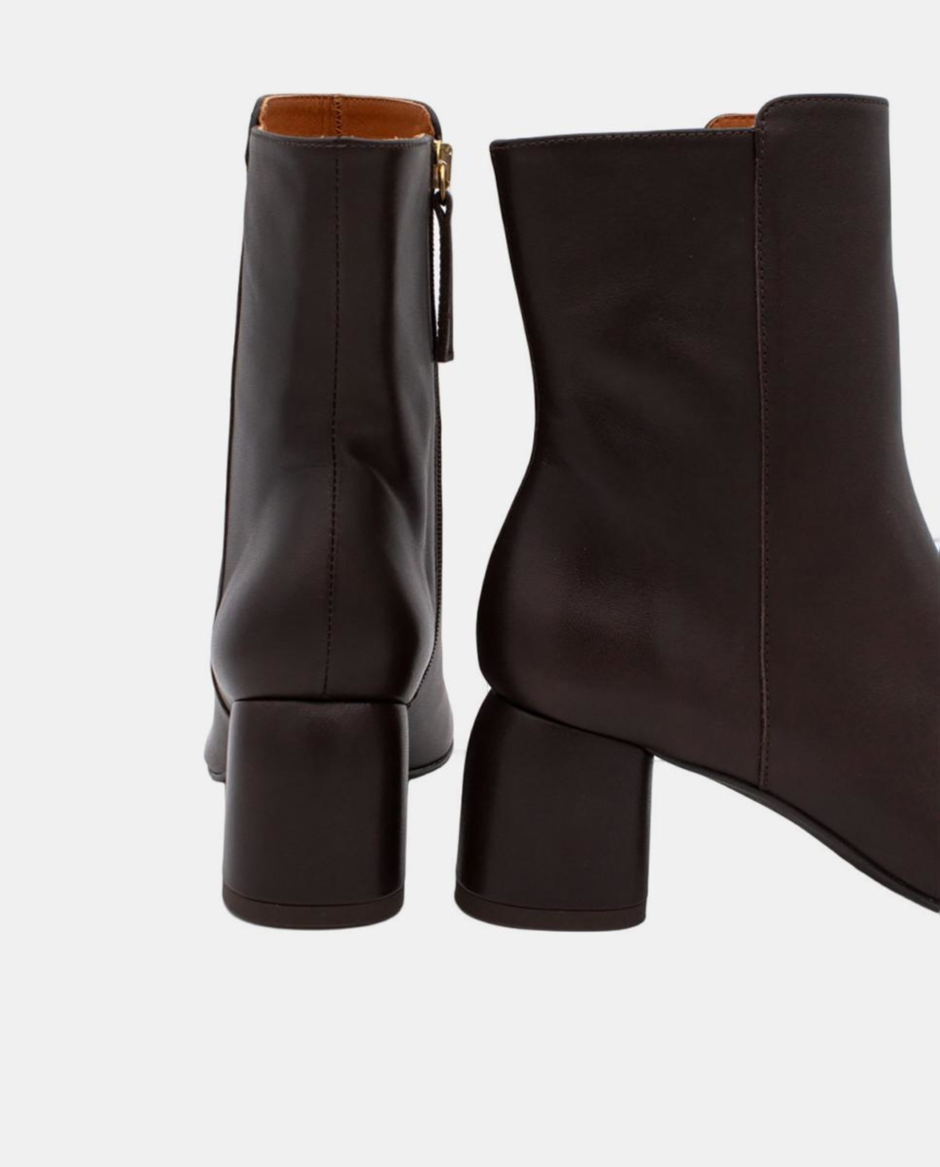 Botins com tacão Castanho-escuro-6