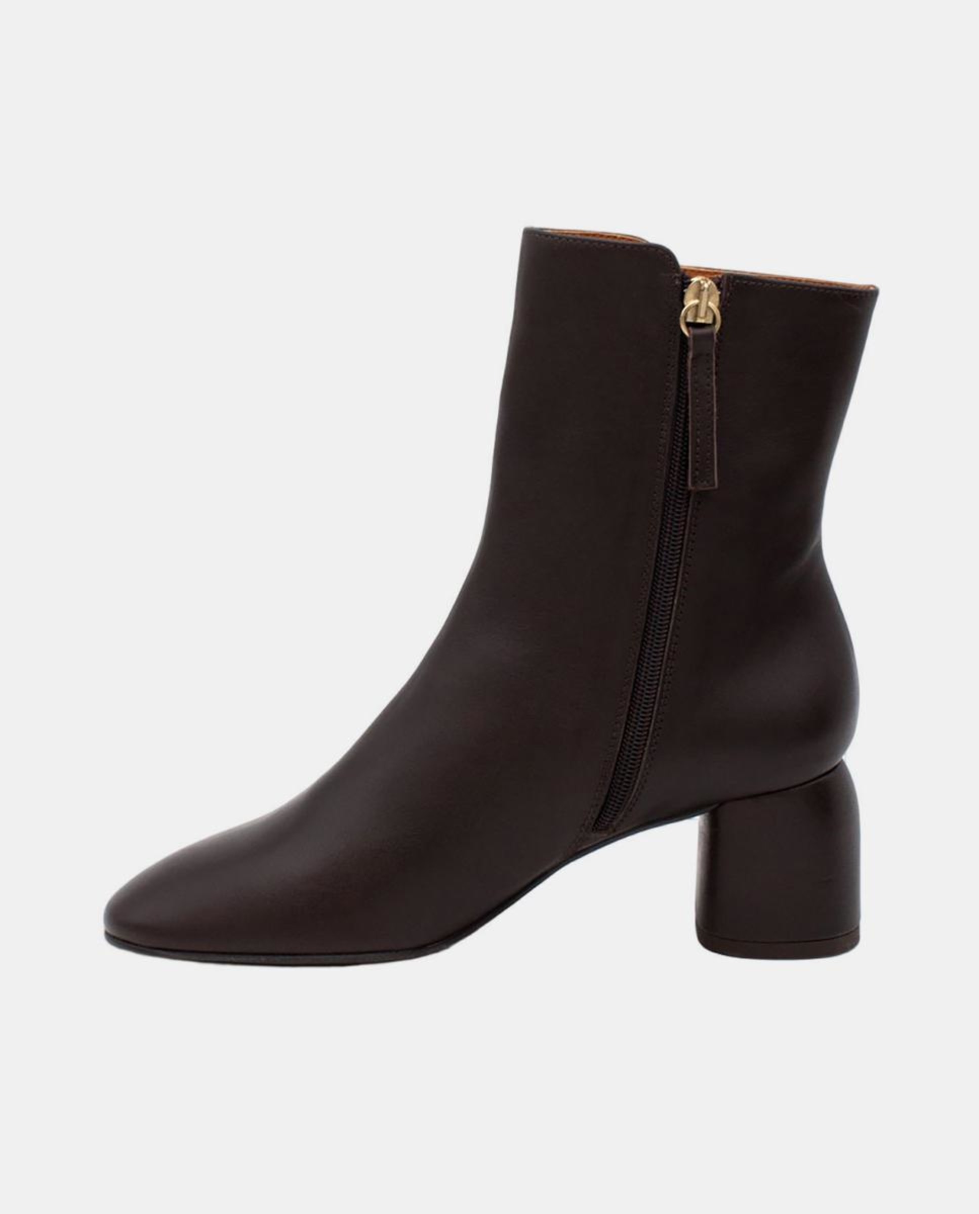 Botins com tacão Castanho-escuro-5