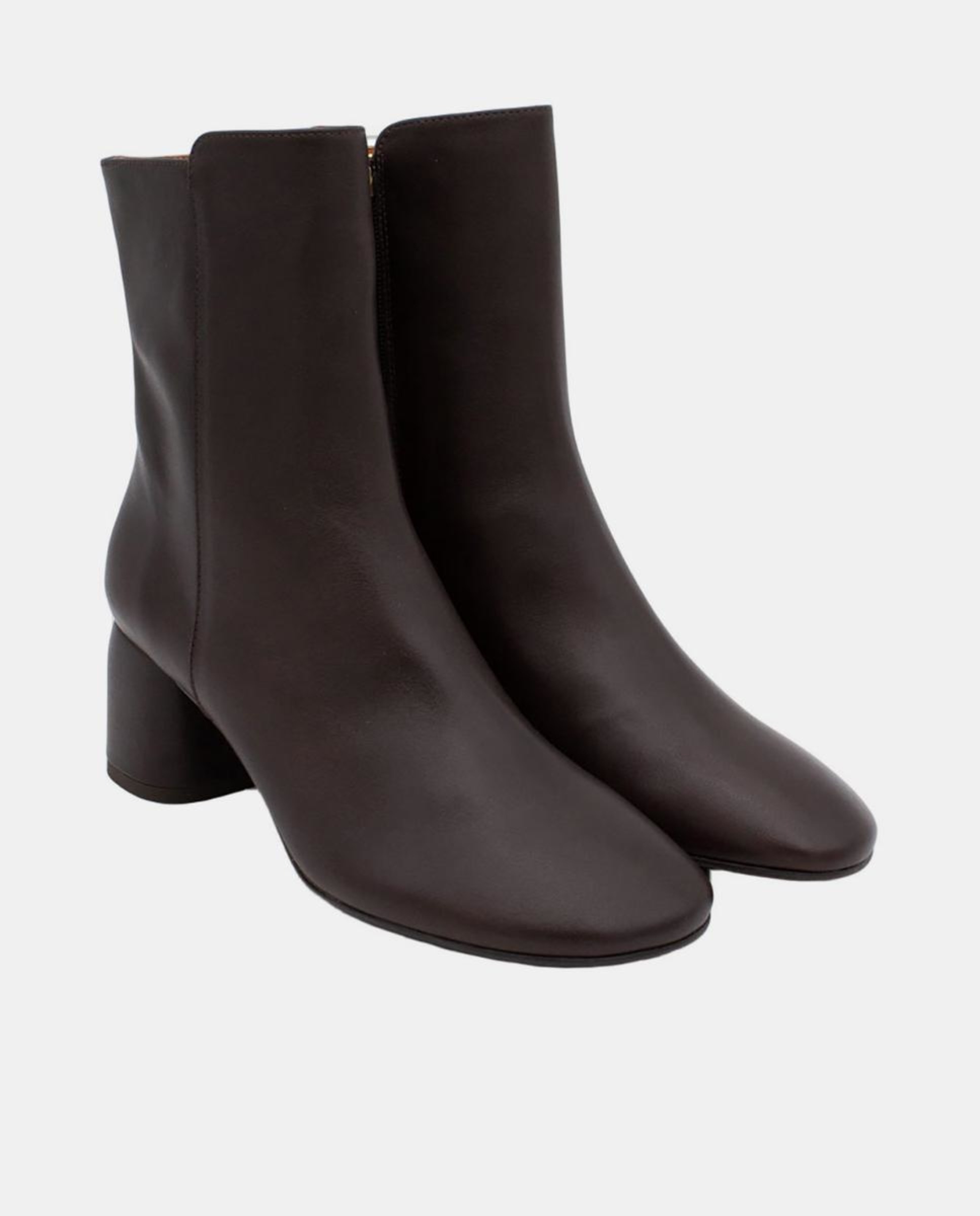 Botins com tacão Castanho-escuro-2