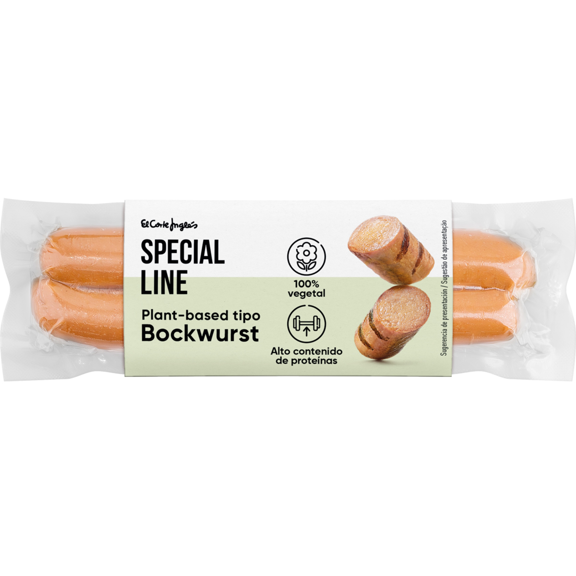 salchichas 100% vegetales tipo Bockwurst envase 200 g