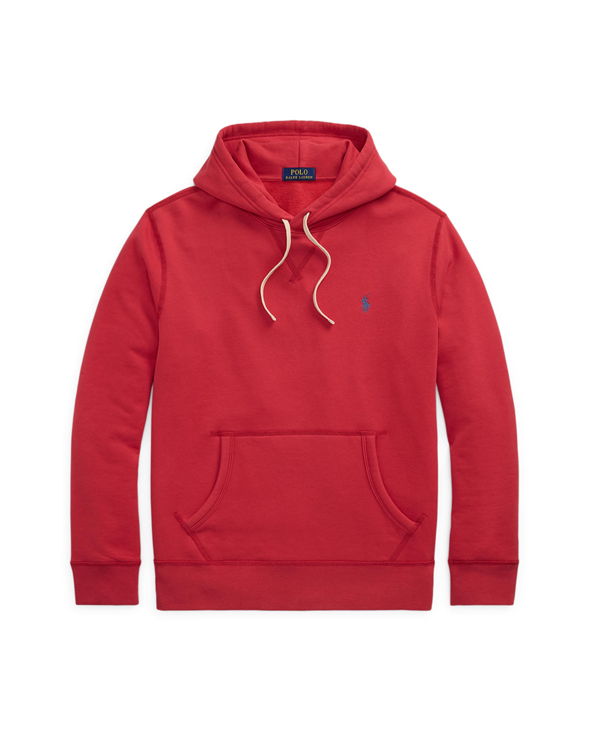 Sweatshirt de Felpa com Capuz Vermelho-4