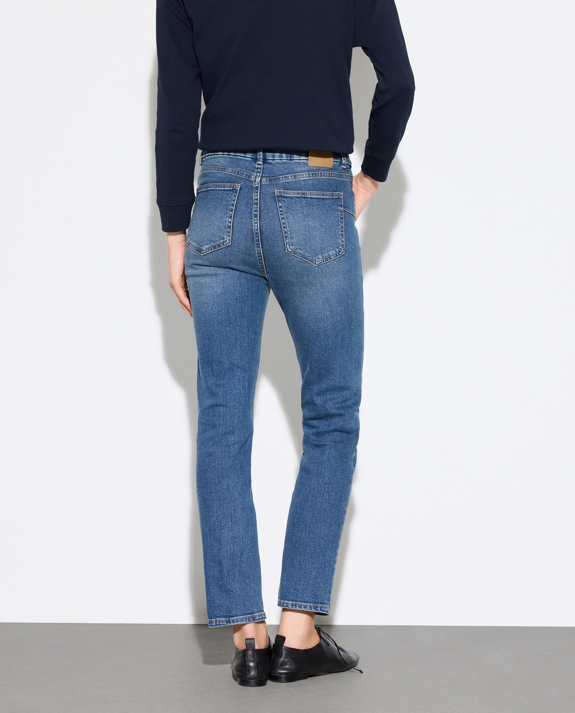 Jeans Push-Up com Lavagem Azul-3