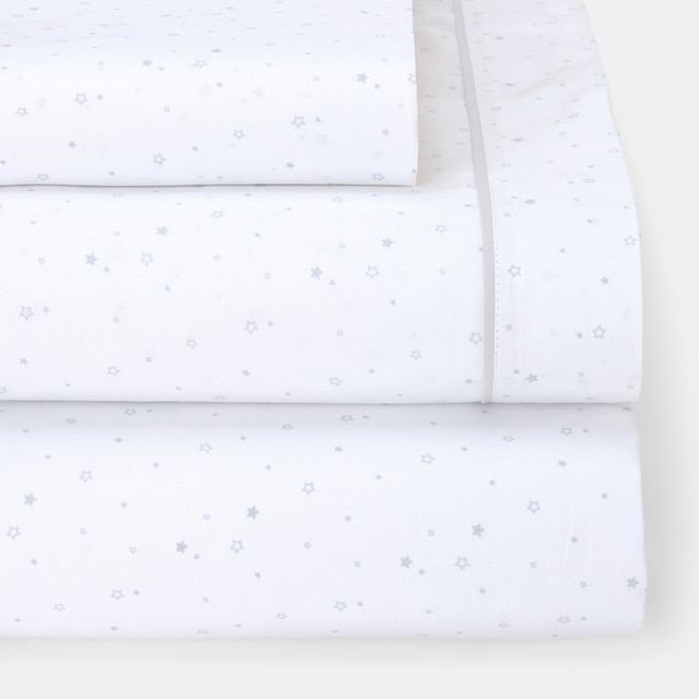 Imagem 0 de Conjunto de lençóis Cotton Juice Baby Home Basic Básico 3 peças estrelas (disponível em vários tamanhos)