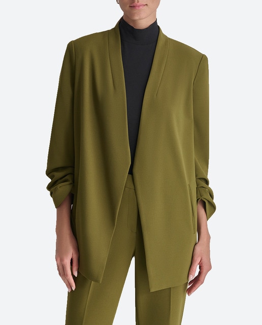 Imagen 0 de Chaqueta de mujer con cuello redondo y mangas largas