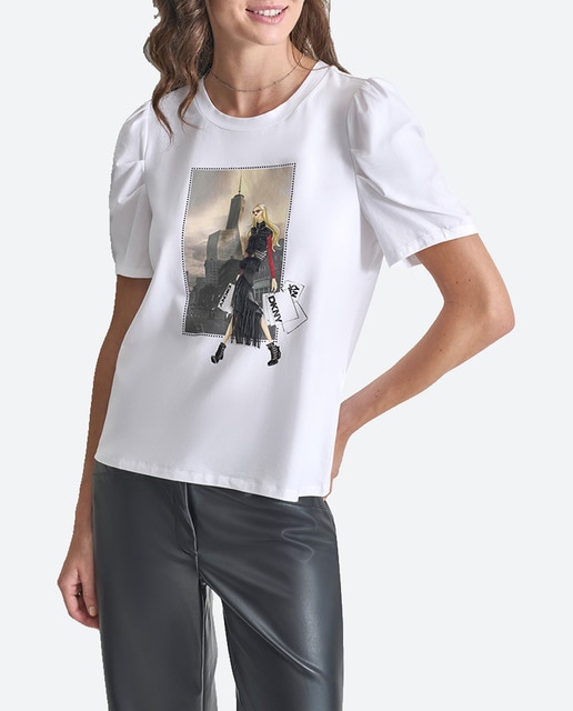 Imagen 0 de Camiseta de mujer con cuello redondo y manga corta